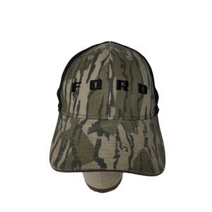 Official Ford Black & Camo Hat Mesh Back Size XL Embroidered Spell Out